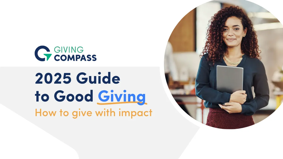 Cover of the 2025 Guide to Good Giving: How to give with impact